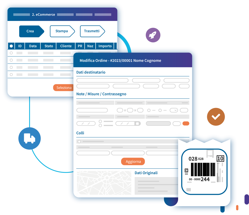Stampa etichette corrieri per eCommerce - Qapla'